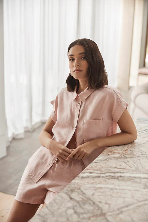 GINGERLILLY CHARLOTTE LINEN PJ SET SLEEPWEAR Gingerlilly