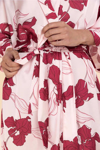 GINGERLILLY DAISY SILKY SATIN ROBE SLEEPWEAR Gingerlilly