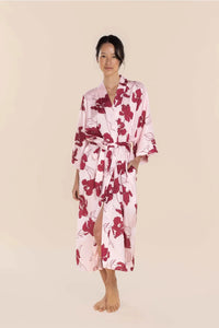GINGERLILLY DAISY SILKY SATIN ROBE SLEEPWEAR Gingerlilly