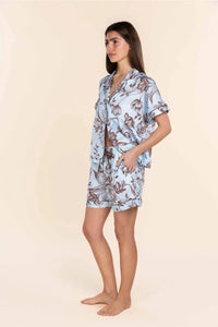 GINGERLILLY DOMENCIA COTTON SATEEN SHORT SET SLEEPWEAR Gingerlilly