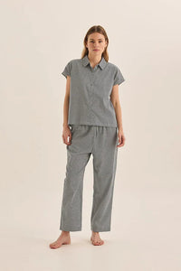 GINGERLILLY GOLDIE DIAMOND COTTON PJ SET SLEEPWEAR Gingerlilly