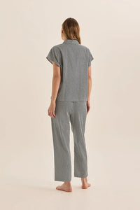 GINGERLILLY GOLDIE DIAMOND COTTON PJ SET SLEEPWEAR Gingerlilly