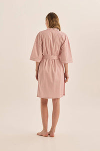 GINGERLILLY INDIGO DIAMOND COTTON ROBE SLEEPWEAR Brief Affairs
