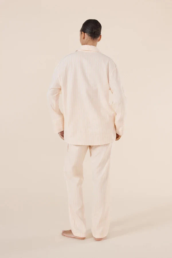 GINGERLILLY JOSEPHINE COTTON PINK STRIPE SLEEPWEAR Gingerlilly