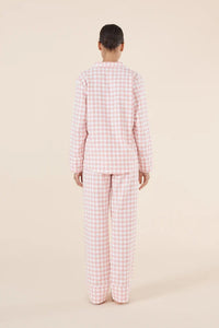 GINGERLILLY JULIETTE CHECK COTTON PJ SET SLEEPWEAR Gingerlilly