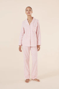 GINGERLILLY JULIETTE CHECK COTTON PJ SET SLEEPWEAR Gingerlilly