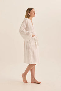 GINGERLILLY MIA LINEN BATHROBE SLEEPWEAR Gingerlilly