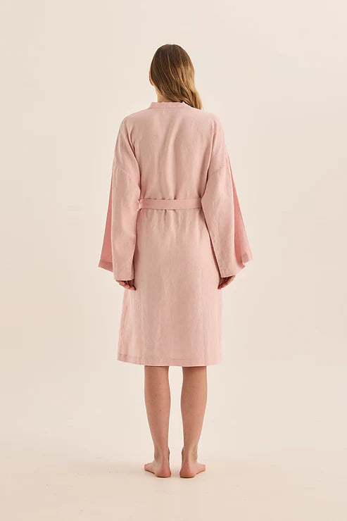 GINGERLILLY MIA LINEN BATHROBE SLEEPWEAR Gingerlilly
