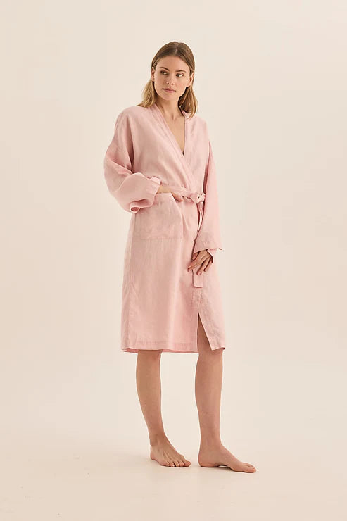 GINGERLILLY MIA LINEN BATHROBE SLEEPWEAR Gingerlilly