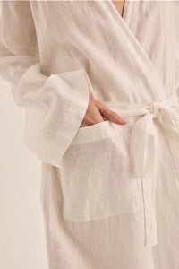 GINGERLILLY MIA LINEN BATHROBE SLEEPWEAR Gingerlilly