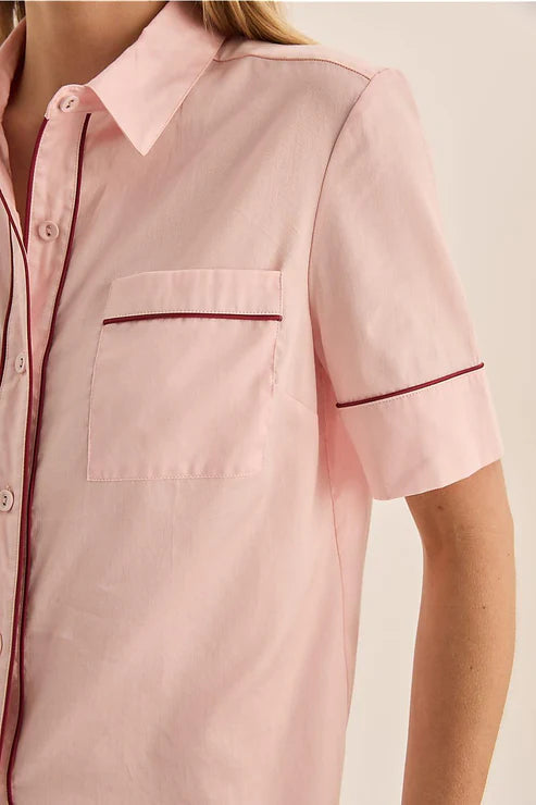 GINGERLILLY MOLLY DOUBLE PIPING PJ SET SLEEPWEAR Gingerlilly