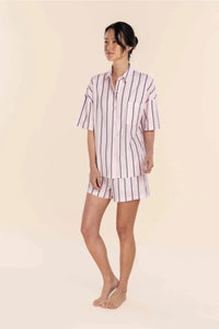 GINGERLILLY SASHA STRIPED BOYFIEND SHORT PJ SLEEPWEAR Gingerlilly