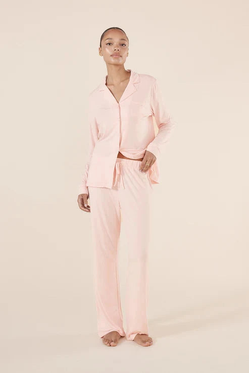 GINGERLILLY TESSA BAMBOO LONG PJ SET SLEEPWEAR Gingerlilly