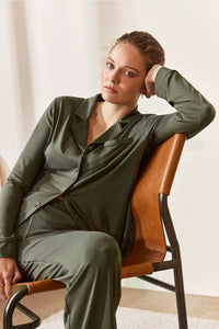 GINGERLILLY TESSA BAMBOO LONG PJ SET SLEEPWEAR Gingerlilly