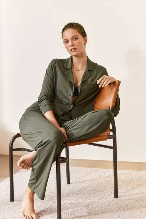 GINGERLILLY TESSA BAMBOO LONG PJ SET SLEEPWEAR Gingerlilly