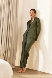 GINGERLILLY TESSA BAMBOO LONG PJ SET SLEEPWEAR Gingerlilly