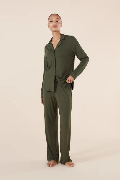 GINGERLILLY TESSA BAMBOO LONG PJ SET SLEEPWEAR Gingerlilly