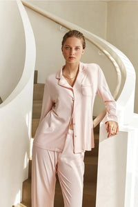 GINGERLILLY TESSA BAMBOO LONG PJ SET SLEEPWEAR Gingerlilly
