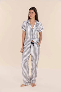 GINGERLILLY WINONA COTTON LONG PJ SET SLEEPWEAR Gingerlilly