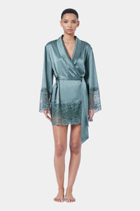 GINIA SILK LACE ROBE SILKS Ginia