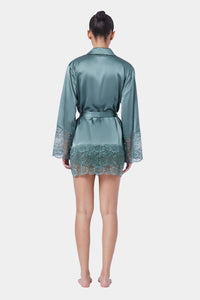 GINIA SILK LACE ROBE SILKS Ginia
