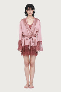 GINIA SILK LACE ROBE SILKS Ginia