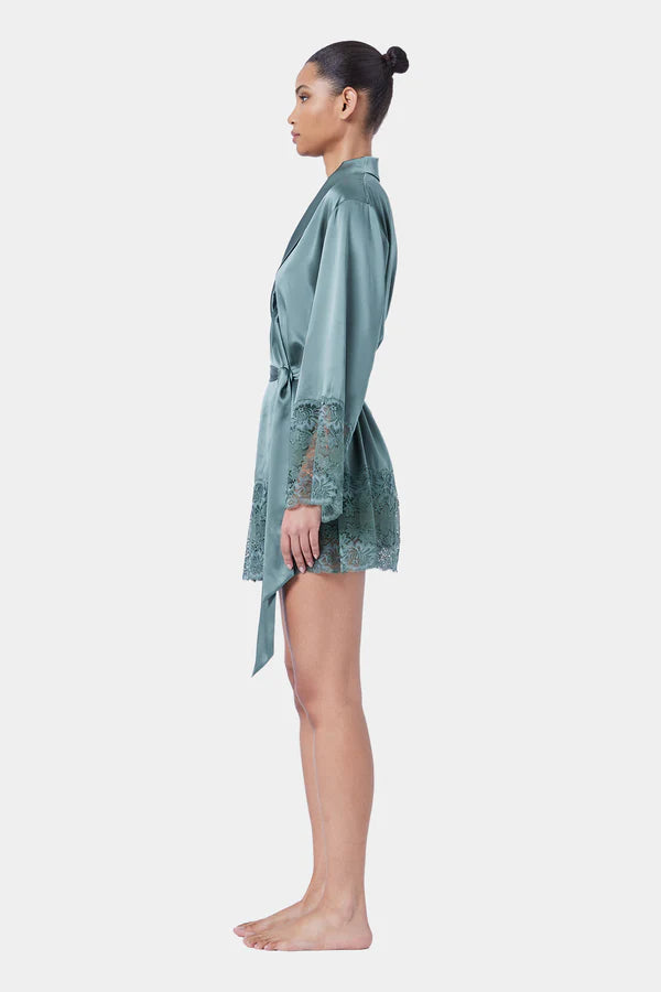 GINIA SILK LACE ROBE SILKS Ginia