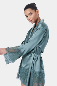 GINIA SILK LACE ROBE SILKS Ginia