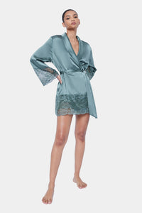 GINIA SILK LACE ROBE SILKS Ginia