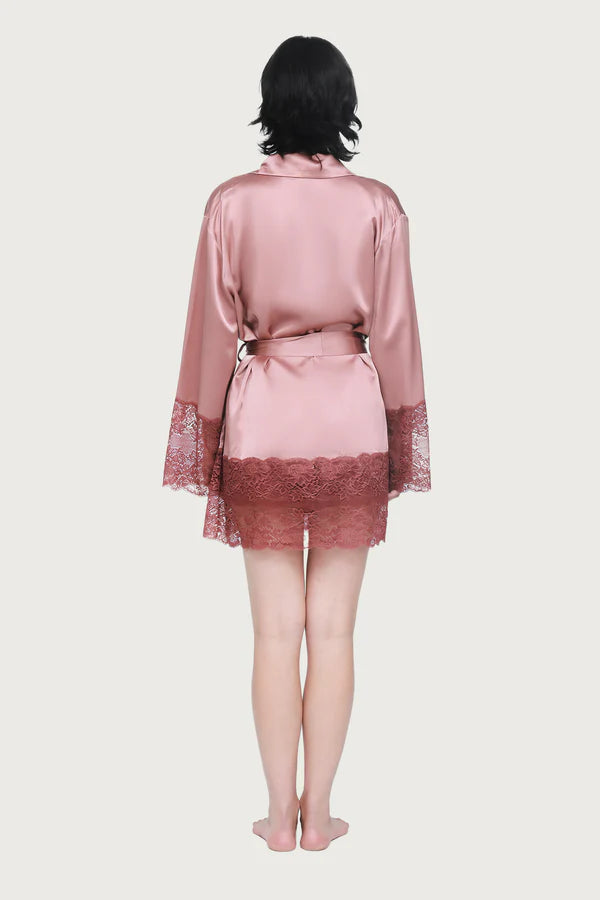 GINIA SILK LACE ROBE SILKS Ginia