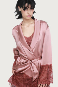 GINIA SILK LACE ROBE SILKS Ginia