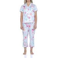 MAGNOLIA LOUNGE PROVINCIAL BLOOM SILKY COTTON SATEEN 7/8 PJ SET SLEEPWEAR Magnolia Lounge