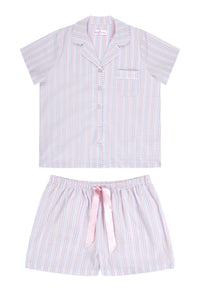 MAGNOLIA LOUNGE VALENCIA STRIPE COTTON SHORTIE PJ SET SLEEPWEAR Magnolia Lounge