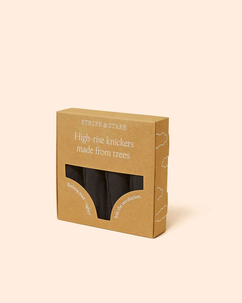 STRIPE & STARE HIGH RISE KNICKERS FOUR PACK BRIEFS Stripe & Stare