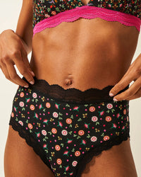 STRIPE & STARE HIGH RISE KNICKERS FOUR PACK BRIEFS Stripe & Stare