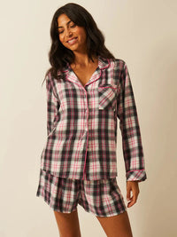STRIPE & STARE SOFT BRUSHED WOVEN PJ SHORTS SLEEPWEAR Stripe & Stare