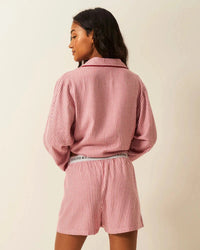 STRIPE & STARE SOFT BRUSHED WOVEN PJ SHORTS SLEEPWEAR Stripe & Stare