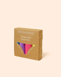 STRIPE & STARE THONG FOUR PACK BRIEFS Stripe & Stare