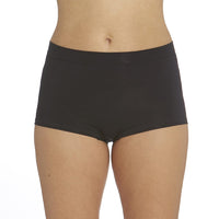 BASIC COTTON MODAL SHORT BRIEFS Tani 10 BOYLEG BLACK