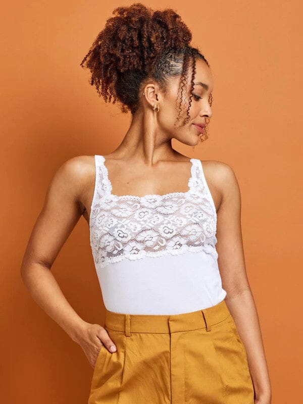 KAYSER BASIC COTTON LACE SINGLET BASICS Kayser