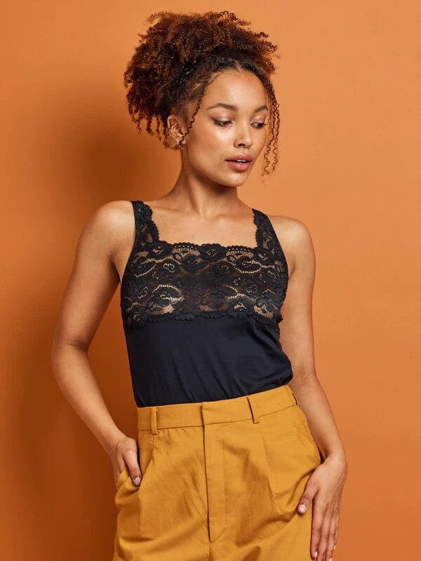 KAYSER BASIC COTTON LACE SINGLET BASICS Kayser