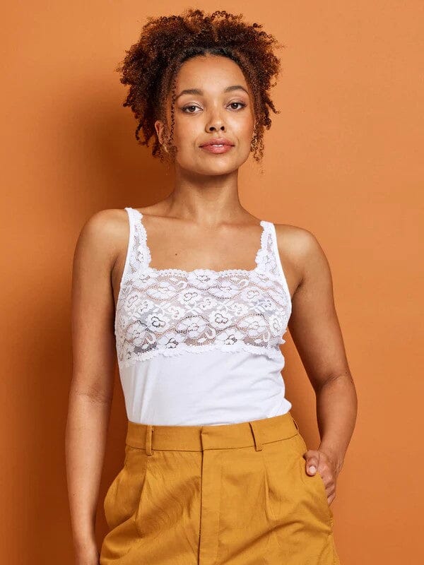 KAYSER BASIC COTTON LACE SINGLET BASICS Kayser