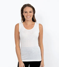 PURE WOOL RIB VEST BASICS Brief Affairs LARGE VEST IVORY