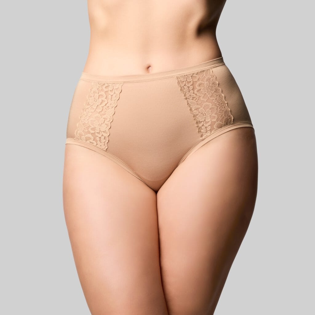 THE KNICKER BAMBOO & LACE FULL BRIEF BRIEFS The Knicker