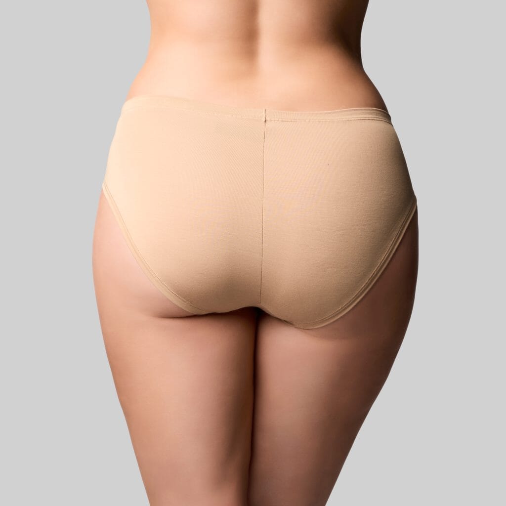 THE KNICKER BAMBOO & LACE HI CUT BRIEF BRIEFS The Knicker