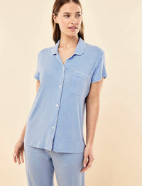 Papinelle Kate Modal Soft Crop PJ - Pacific Blue