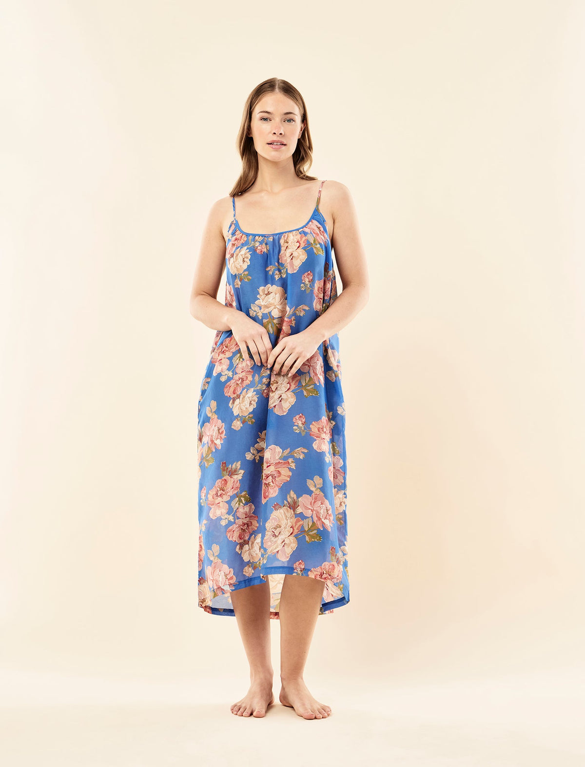 Papinelle Iona Maxi Strappy Nightie - Victoria Blue