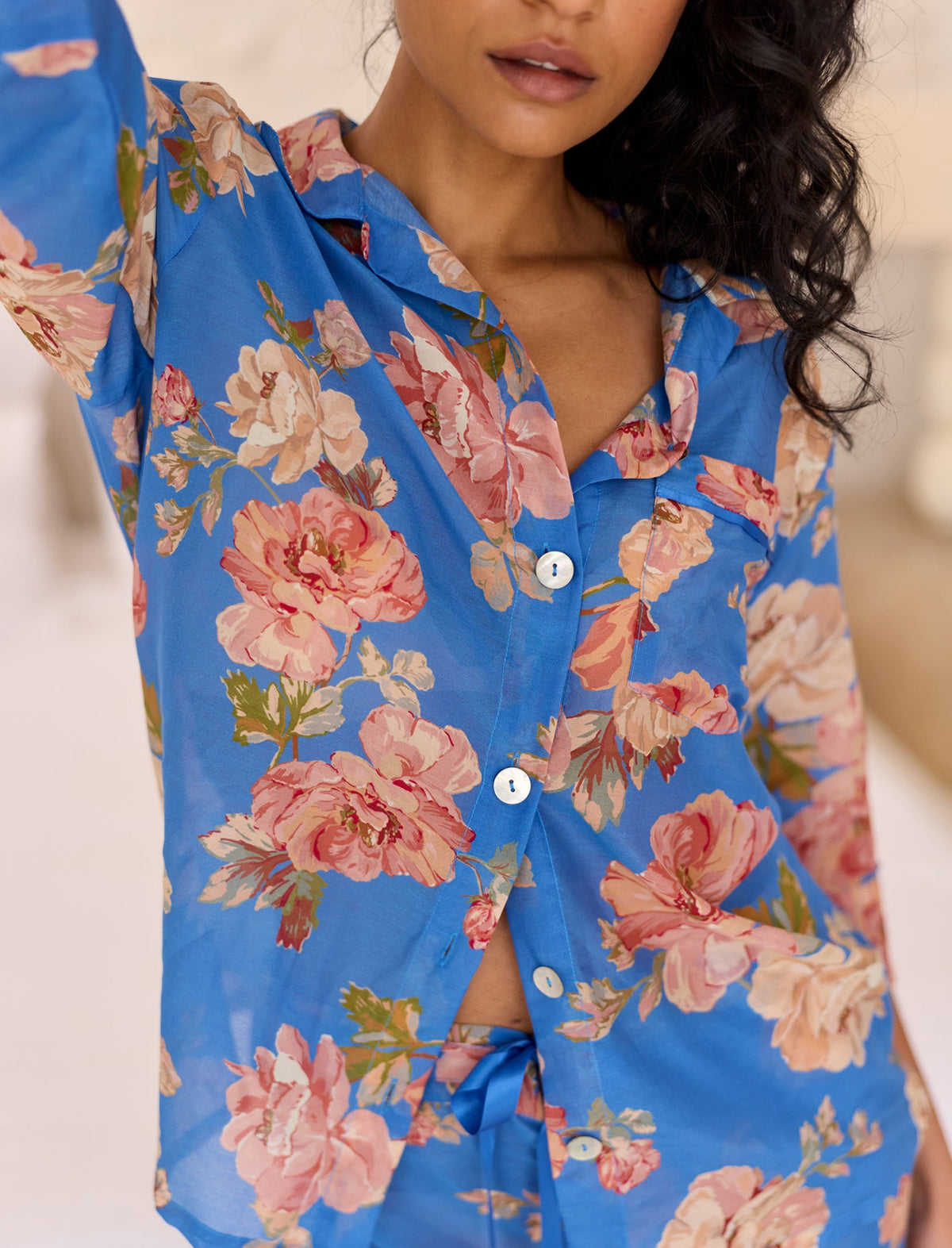Papinelle Iona Crop PJ Set - Victoria Blue