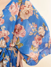 Papinelle Iona Midi Kimono Robe - Victoria Blue