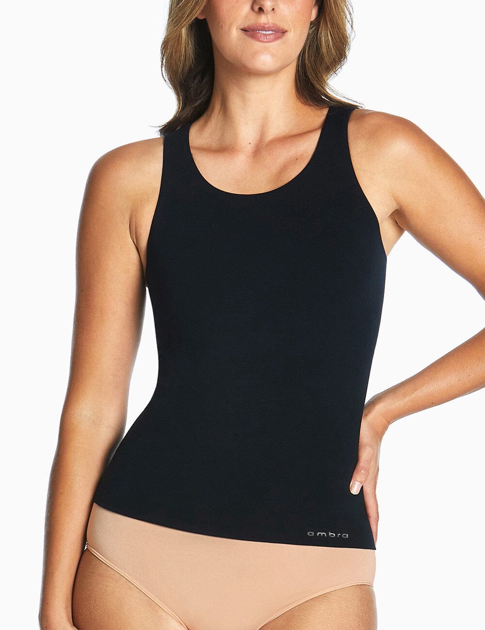 Ambra Purebasics Modal Seamless Shelf Bra Tank Basics Ambra 